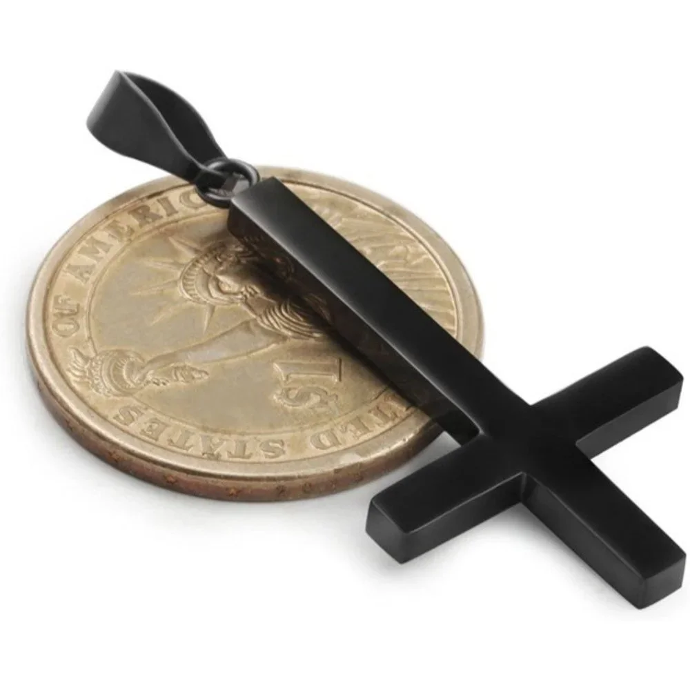 Satanic Stainless Steel Cross Necklace